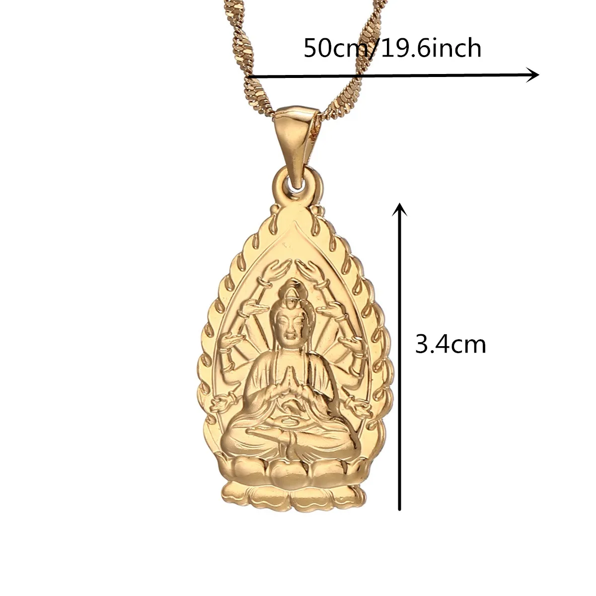 CRAFTYMELODY Buddha Anhänger Set - 4 Stück Handgefertigte Glasperlen Halsketten