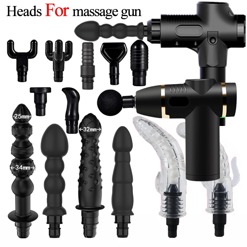 Massage Fascia Gun Heads for Fascia gun accessories deep percussion massager long massage stick rod shock ring 3pcs massage gun massage tool