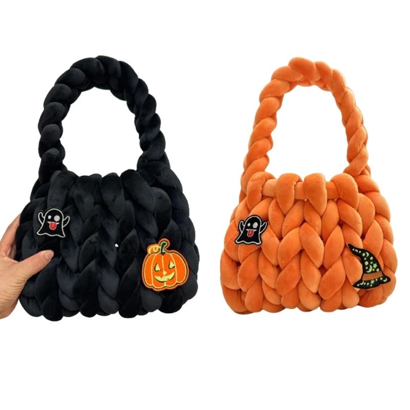 

Versatile Handbag Halloween Hand Woven Bag for Daily Errands and Parties