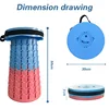 Outdoor Height and Width Retractable Stool with 1000lb Portable Foldable Camping Fishing Trekking Barbecue Stool 3