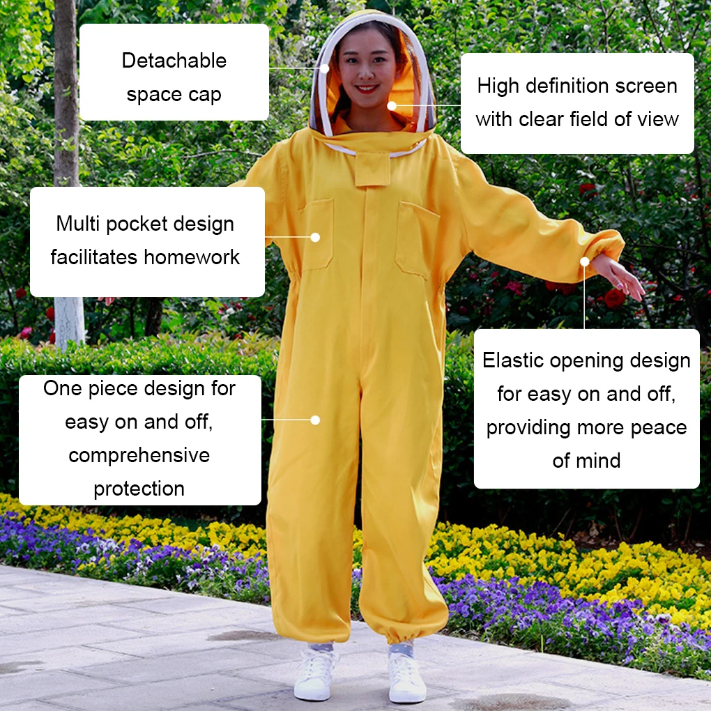 Bee Protective Clothing Beekeeping Anti-bee One-piece Cotton Women&rsquo;s Thickened Detachable Hat beekeeping suit beekeeping clothing