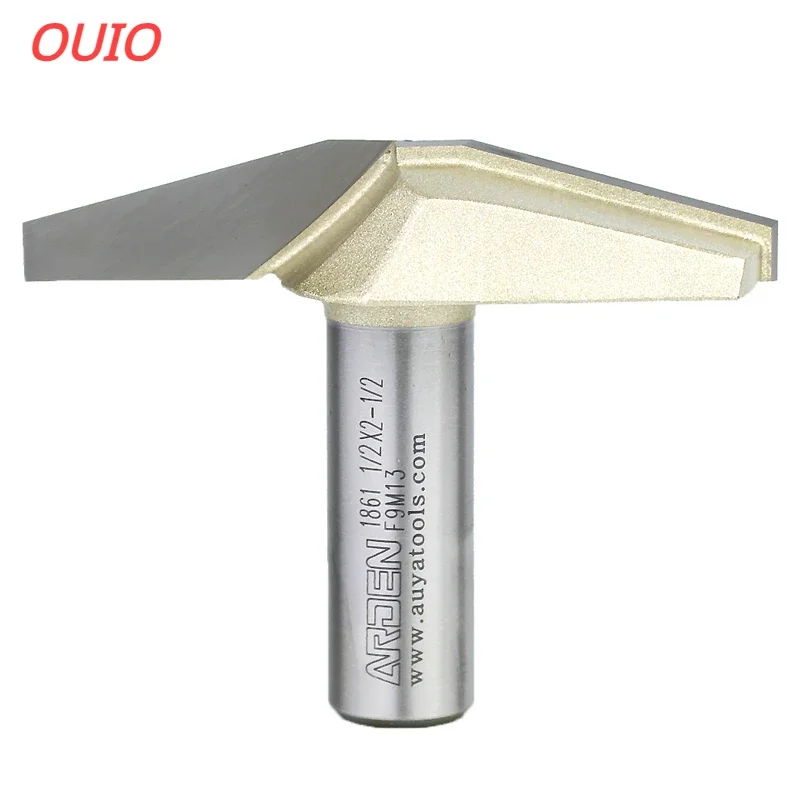 

OUIO 10 Degree Bottom Cleaning End Mill Carbide CNC Router Bit Milling Cutter for Wood Engraving Machine 1/2" 12.7mm Shank Arden