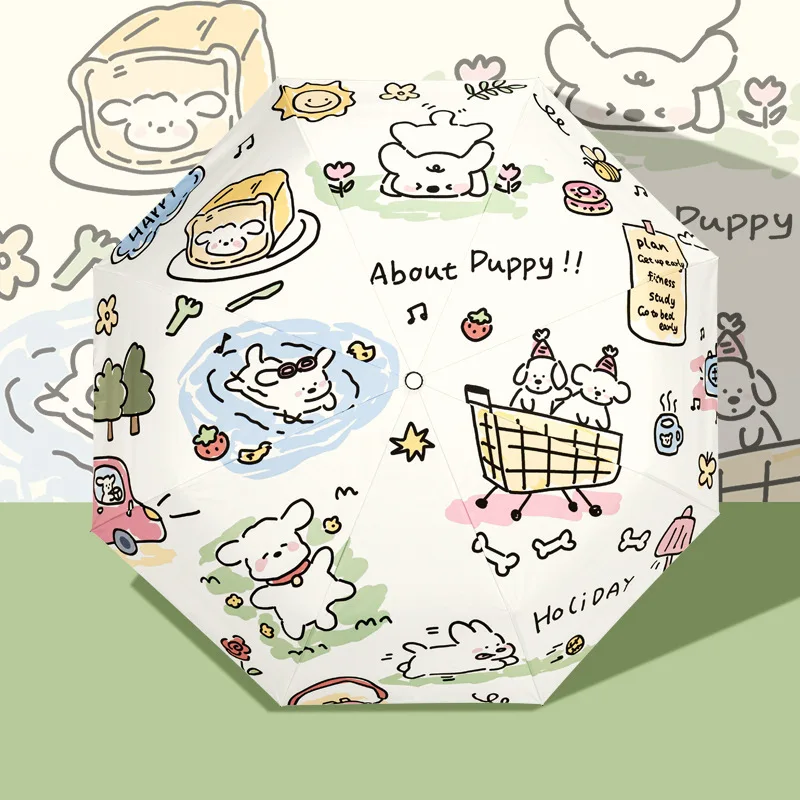 자외선 방지 햇빛가리개 방풍 자동 우산, 5 단 접이식 미니 우산, 휴대용 접이식 선물, 비즈니스 패션 