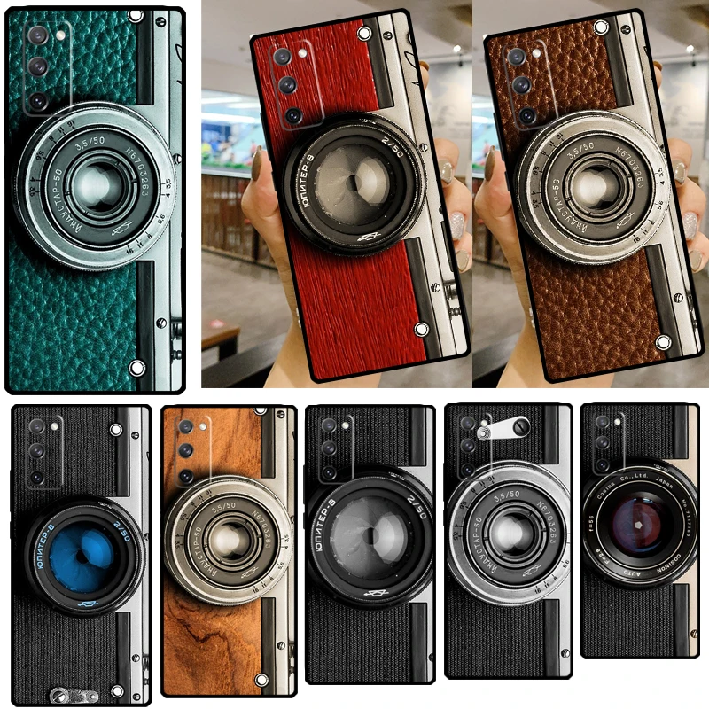 Custodia Vintage Per Fotocamera Retrò Per Samsung Galaxy S21 S22 Ultra S8 S9 S10 Plus Nota 10 Nota 20 Cover Ultra S20 Fe