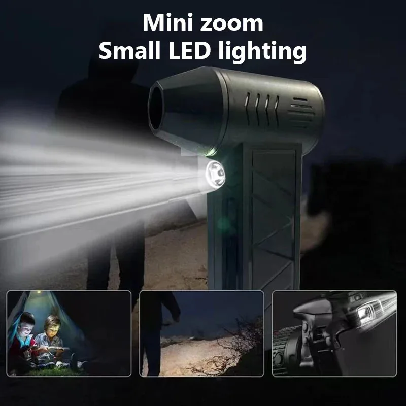 Handheld Electric Fan Handheld Electric Fan Home Mini Air Blower Turbo Fans Dust blower Brushless Motor Violent Blower Outdoor Camping fan Air Cooler