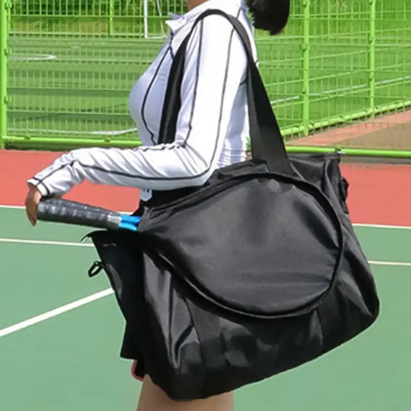 Women's Tennis Bag Large Tennis Racket Bag Waterproof Adjustable Shoulder Strap Sports Fitness Outing Luggage