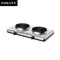 Electric Hot Plate for Cooking, Infrared Double Burner, 2000W Portable Electric Stove Double Burner 1
