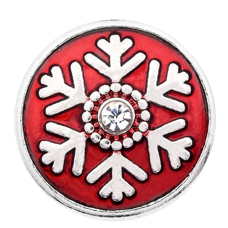 XH2076 christmas snowflake Metal Snap Button For Snap Jewelry (fit 18mm 20mm Snap) metal snap button