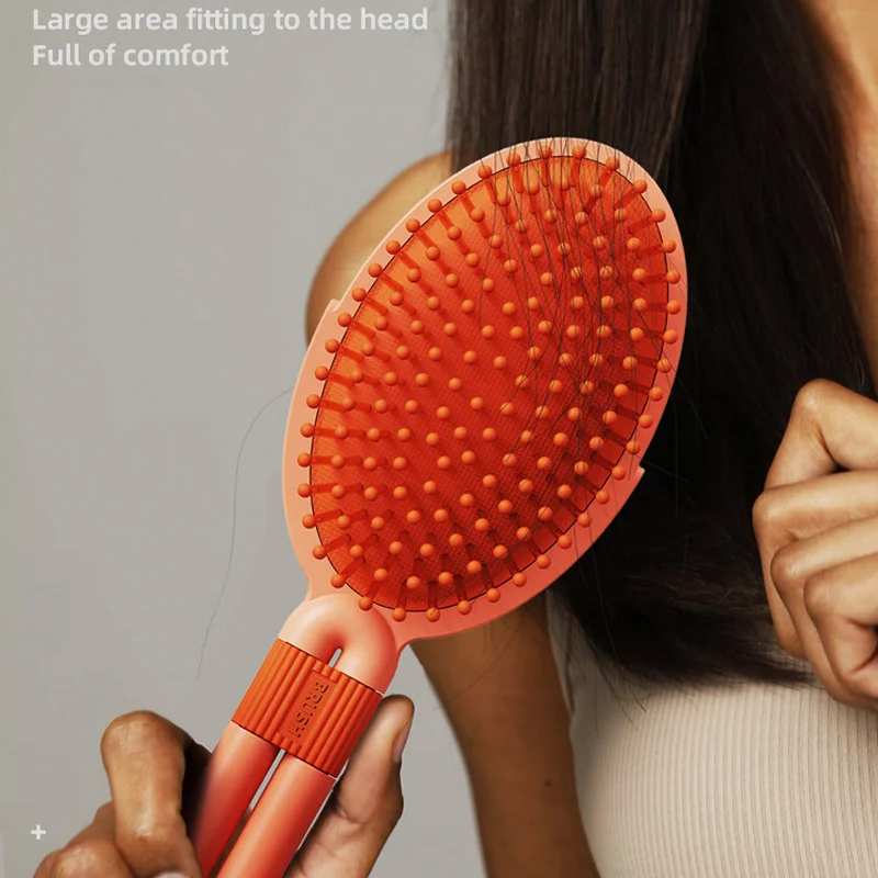 Hair Brush Hollow Out Scalp Massage Comb Paddle Cushion Anti-static Fluffy Hair Brushes Professional Hairstyle Tools