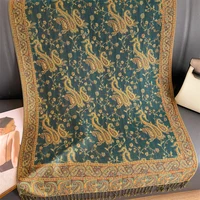 Роскошный брендовый осенний женский шарф, теплые зимние шарфы, дизайнерский женский шарф с принтом, хлопковые шарфы-палантины, 2023 — изображение 6