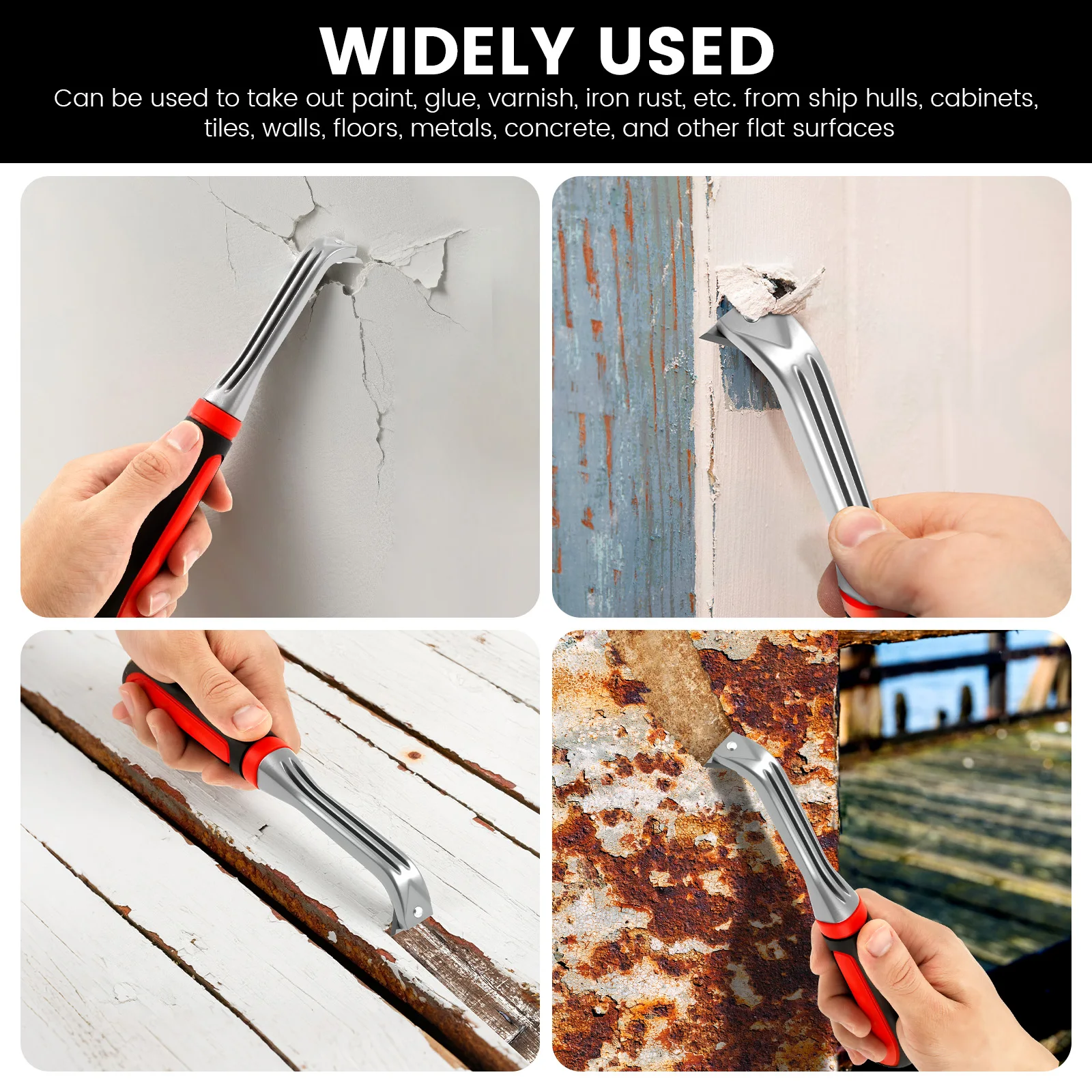 Paint Scraper Tool Ergonomic Paint Scraper Heavy Duty Carbide Tools Multi-purpose for Painting Woodworking Adhesives Removing - 6