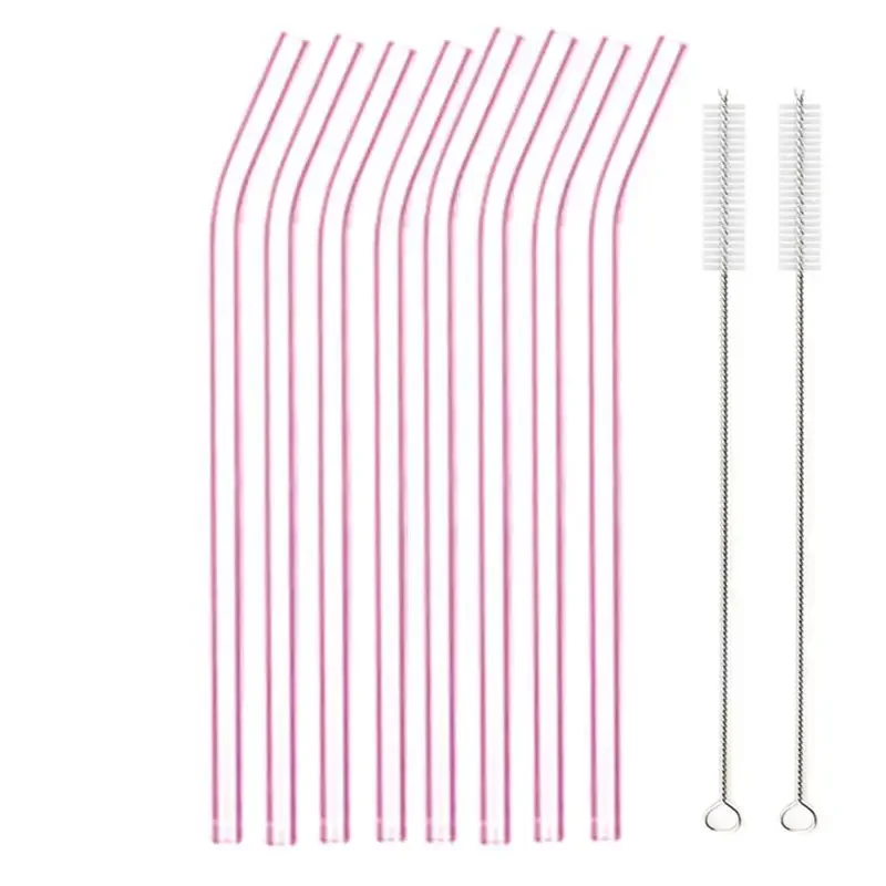 8pcs Pink Bent