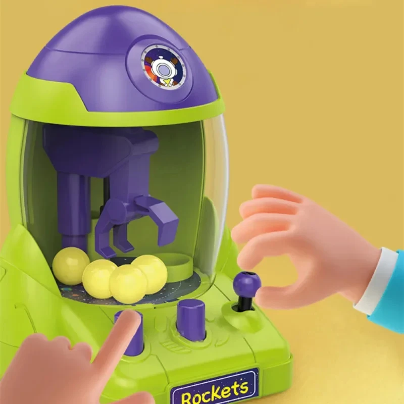 Space Catching Doll Machine Baby Mini Puzzle Catching Ball Machine Clip Doll Gacha Clip Candy Machine Gift For Children's Toy 3