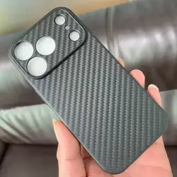 Sleek Carbon Fiber Texture Shockproof Phone Case - Soft Protective Back Cover - iPhone 12 Mini (TQW)