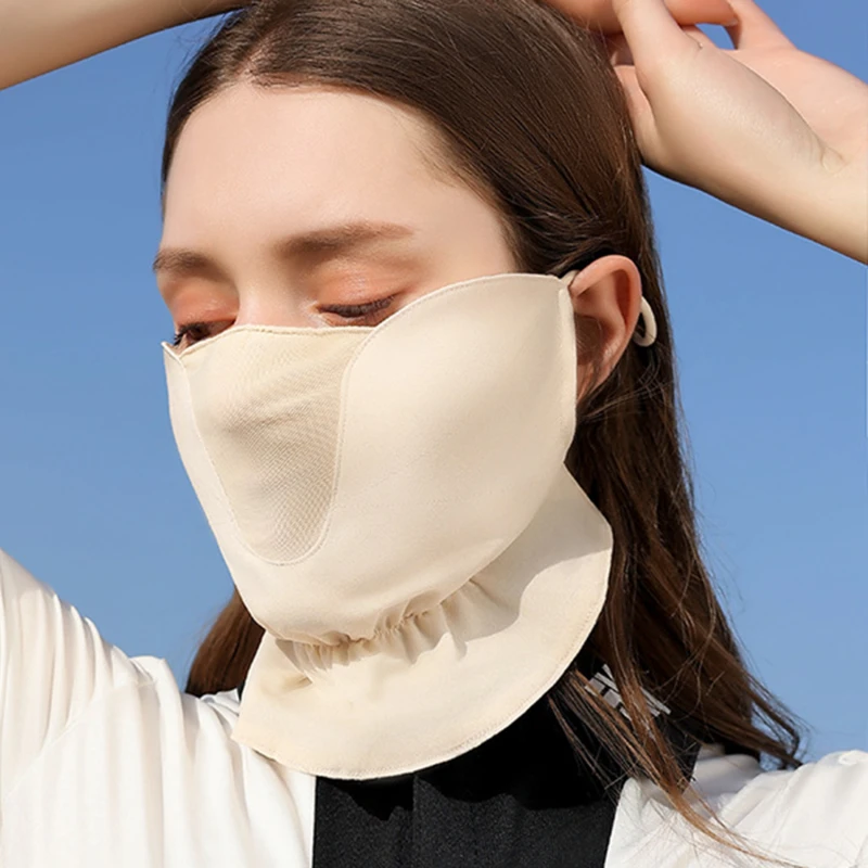 Multiple Styles New Sunscreen Mask Women's Outdoor Driving Cycling UV Resistant Sand Dust Prevention Chiffon Masks Breathable