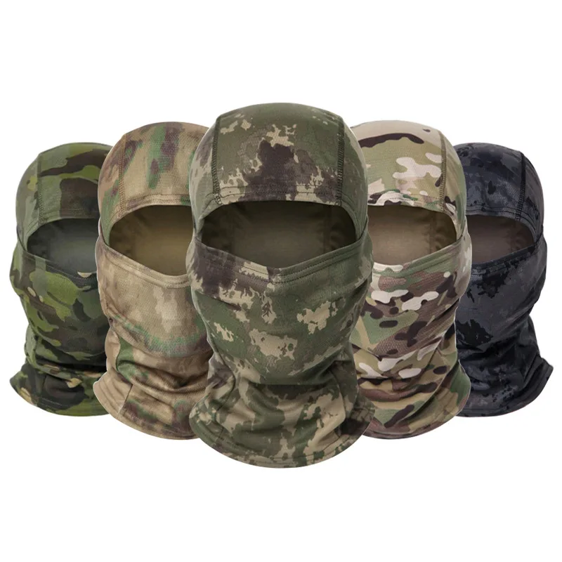 

Tactical Camo Neck Mask Balaclava Head Face Warmer Outdoor Windproof Sun Hat Cycling Hunting Hiking Scarf Camo Bandana