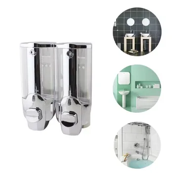 NEW ABS Wall Mounted Soap Dispenser Home Hotel Bathroom Toilet Container Shampoo Shower Gel Wall Mounted Soap Dispenser 350ml