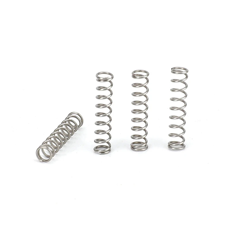 10pcs 304 Stainless Steel Mini Coil Return Springs - Wire Dia 0.7-0.8mm, OD 5-12mm, Length 10-50mm Assortment For DIY Repair
