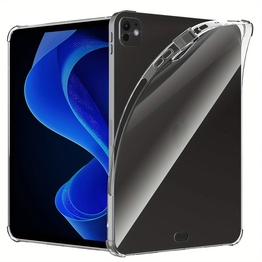 Transparent Shockproof Soft Silicone Case for iPad - Enhanced Protection