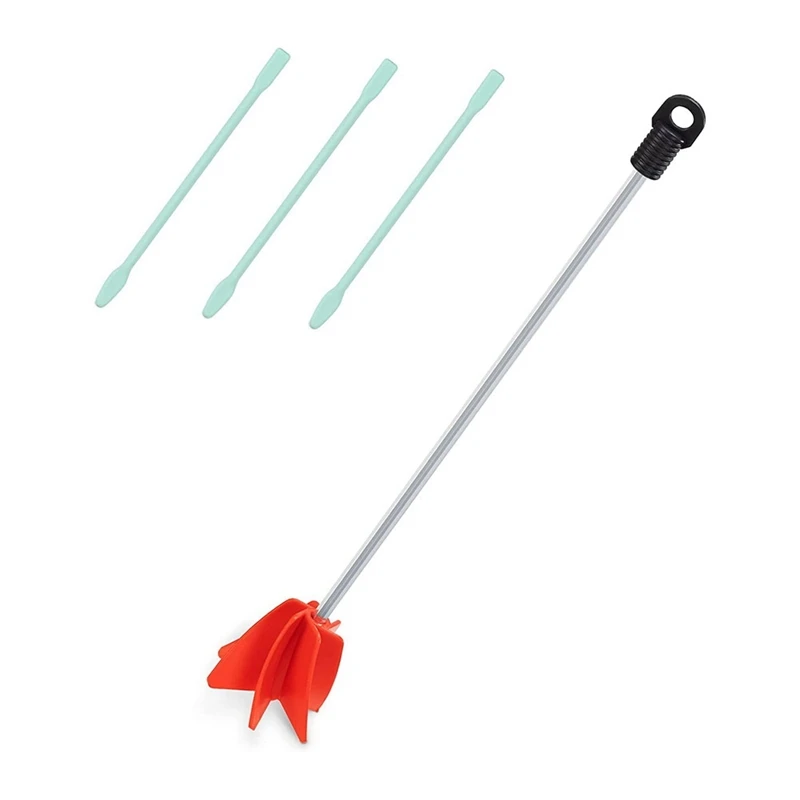 

1Set Red Cement Mixer 11.8Inch Stirrer Paddle For Drills-3 Stir Sticks Concrete Mixer