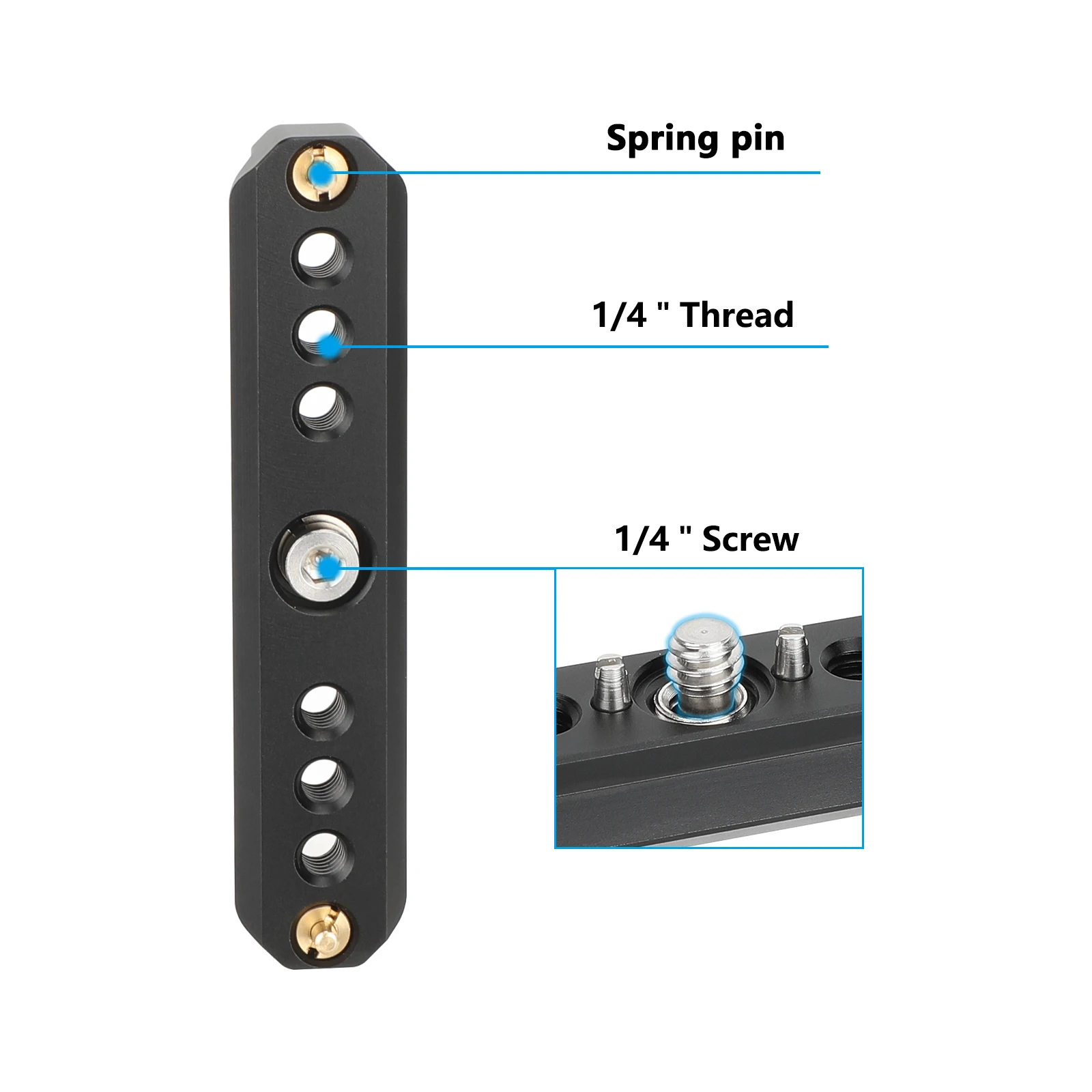 2.8 3.9 Quick Release NATO Safety Rail with 1/4 -20 Anti-Twist Screw for NATO Clamp Top Handle Side KAYULIN