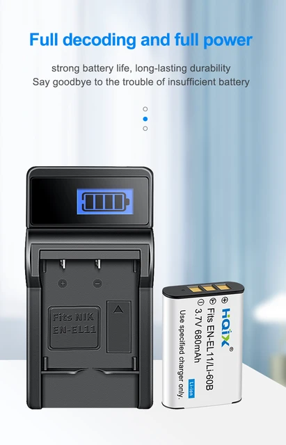 CELLONIC Akku Für Nikon Kamera – Kompatibel Mit Coolpix S560, S550, EN-EL11, 600mAh, Langlebig & Getestet