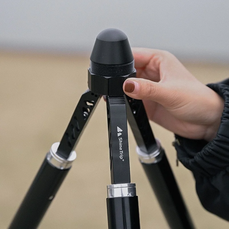 Supporto Treppiede per Tenda da Campeggio ShineTrip, Accessori di Regolazione per Pali del Tendalino, Treppiede Multiuso Salvaspazio per Tenda - immagine 2