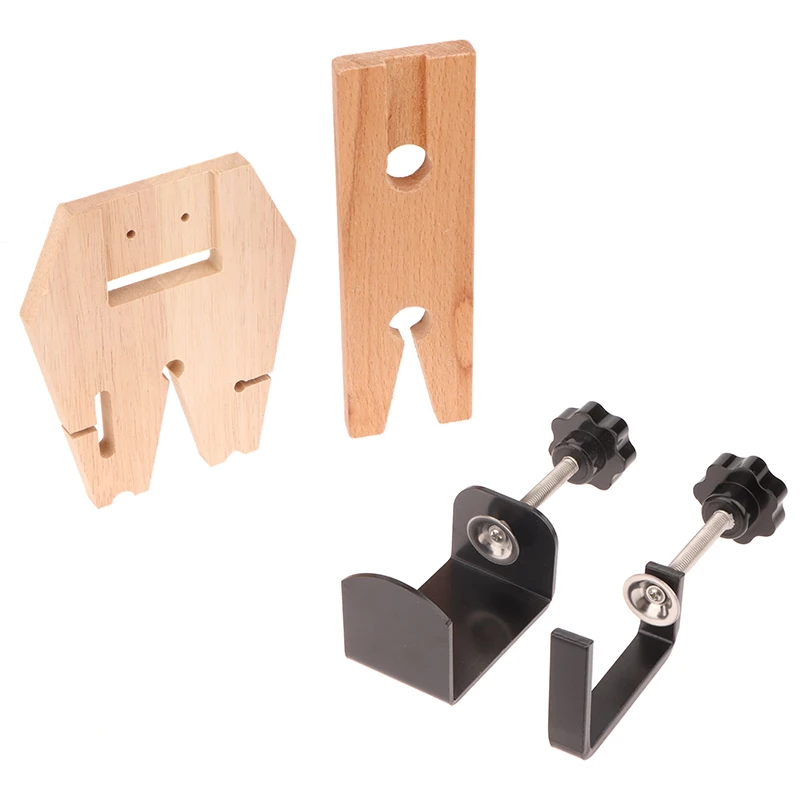 1Set Bench Pin Clamp V-Slot Fixing Clip For Workbench Wooden Adjustable Jewelry Clamp Tool
