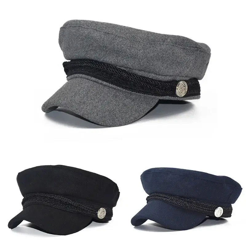 Fashion Men Women Autumn Winter Berets Caps Greek Fisherman Sailor Cap Fiddler Hat Peaked Cap Berets Elastic Band