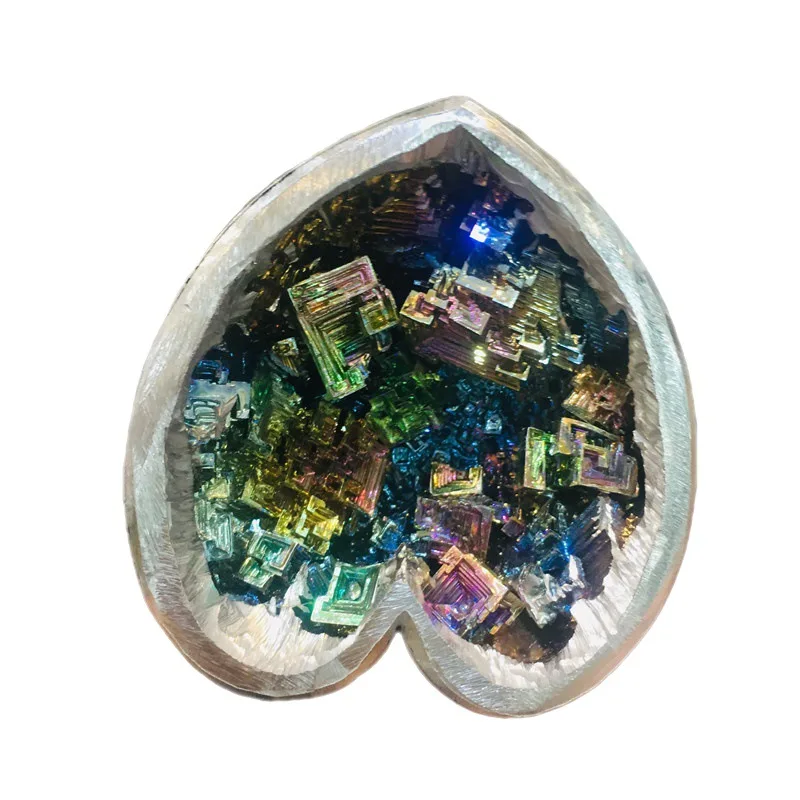 

Bismuth Crystal Rare Metal Rainbow Ore Bismuth Ore Handle Ornaments Ore Specimen Crafts Mineral Ornaments