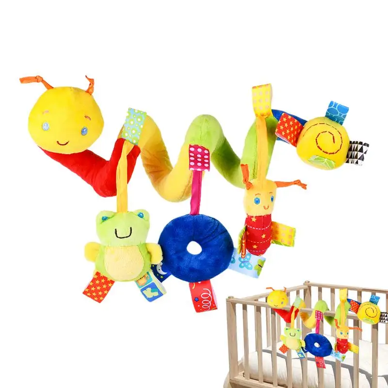 

Детская игрушка-погремушка, спиральная погремушка для детской кроватки, симпатичная Удобная гусеница, мобиль для детской коляски, подарки для новорожденных