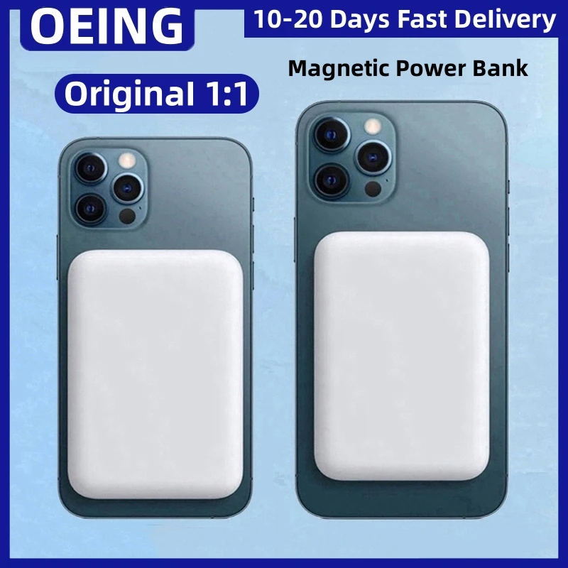 5000Mah Originale 1:1 Magsafe Power Bank Powerbank Wireless Magnetico Per Iphone 12 13 14 Pro Max Batteria Ausiliaria Esterna