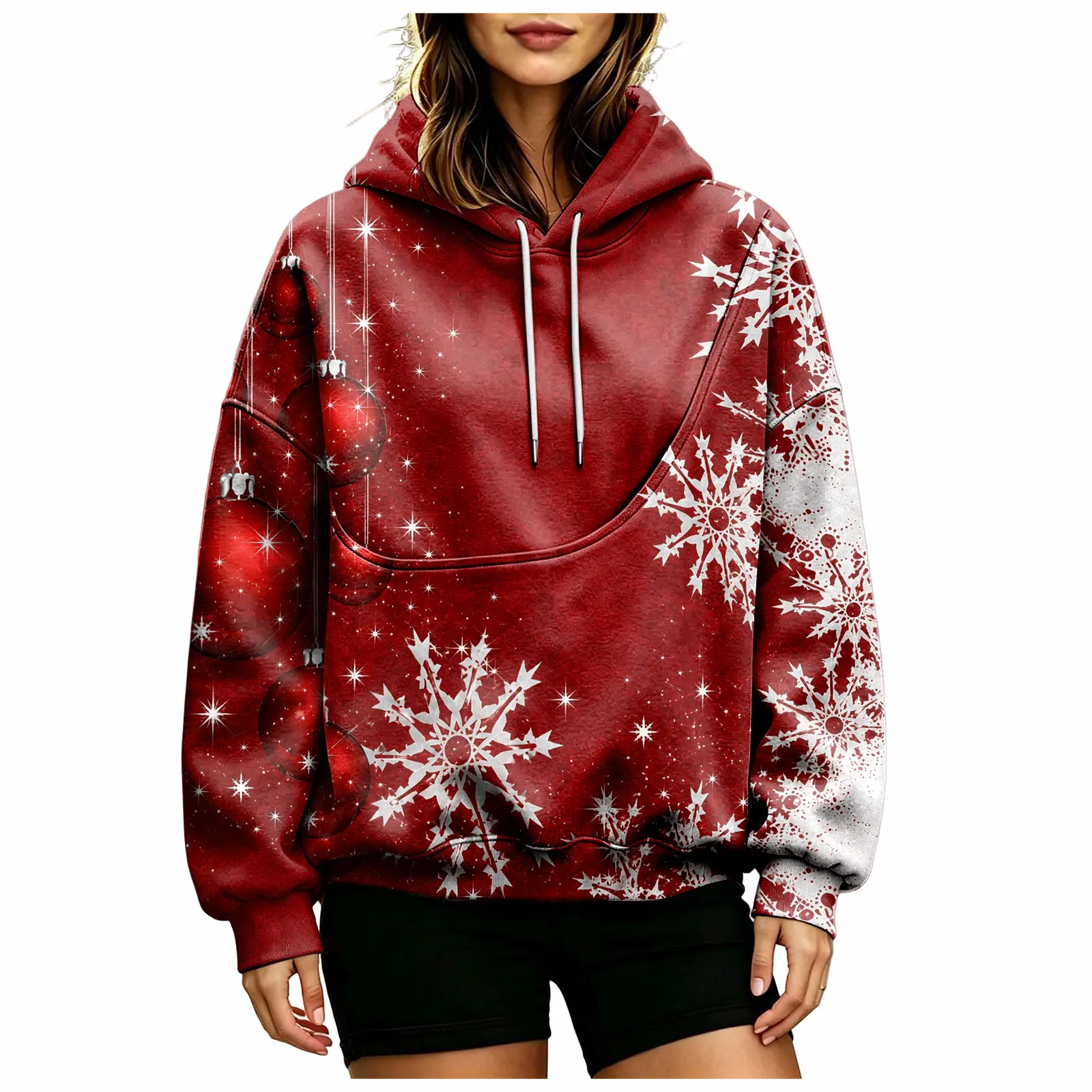 Women Fall And Winter Hoodie With Pet Pouch Oversized Pocket Colorful Print Sweatshirt For Dogs And Hoodies for Women Casual