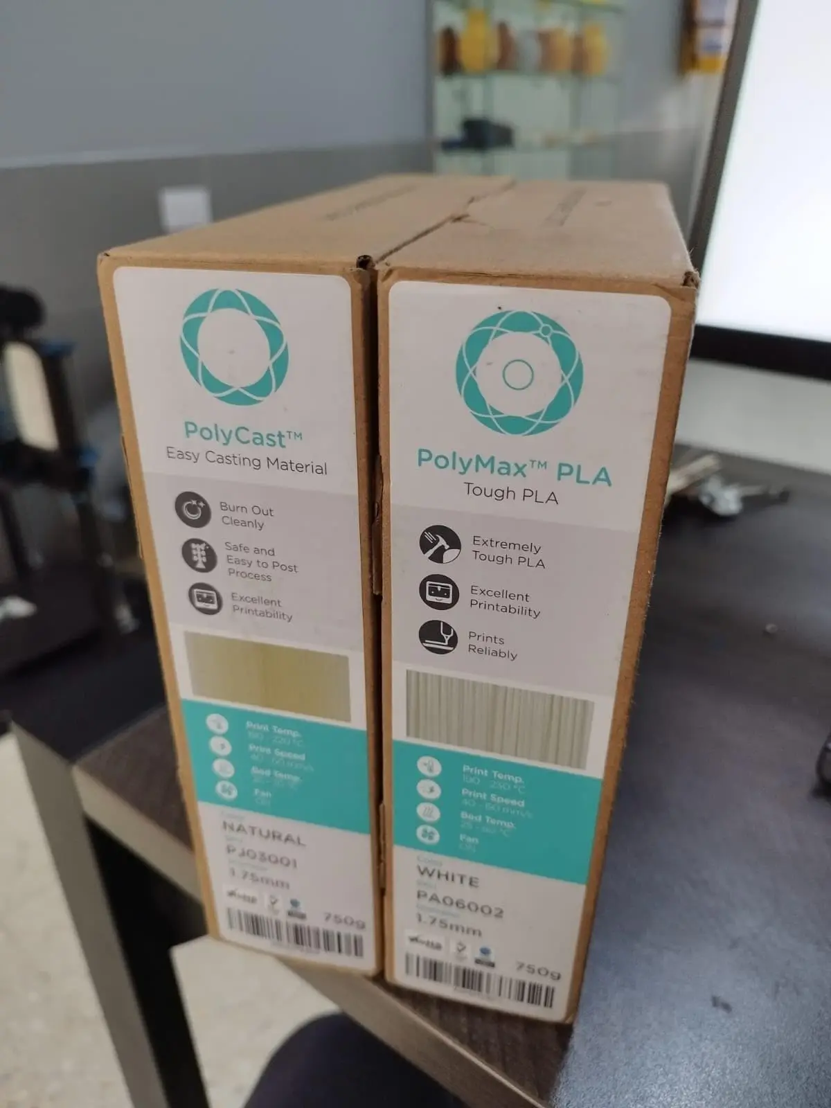 폴리메이커 폴리캐스트 필라멘트 1.75mm, 인베스트먼트 캐스팅용 0.75kg, 3D 프린팅 필라멘트, 로스트 왁스 인베스트먼트 캐스팅용