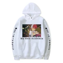 

My Hero Academia Anime Hoodie Todoroki Shoto Print Cosplay Unisex Sweatshirts Pullovers Hooded Solid Streetwear Sweater Outfits