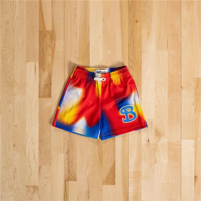 BUCKETSQUAD Summer Mesh Basketball Shorts Men Quick Drying Loose Sports short pants Casual Trend Running Beach shorts men's 5