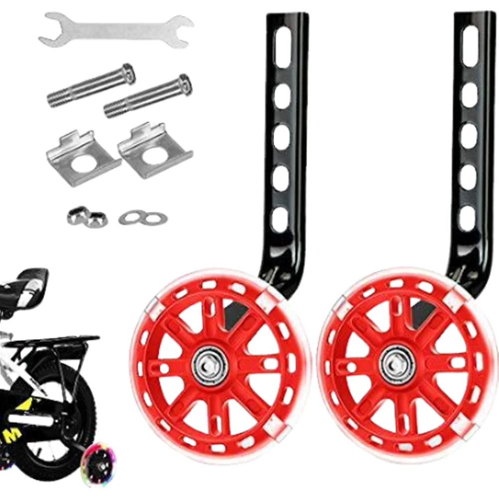 Kids Bike Training Wheels Bicycle Stabiliser Mounted Kit for Boy Girls Bikes of 12 14 16 18 20 Inch