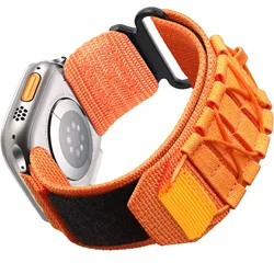 Breathable Nylon Strap for Smartwatch - Versatile Replacement Wristband (Orange)