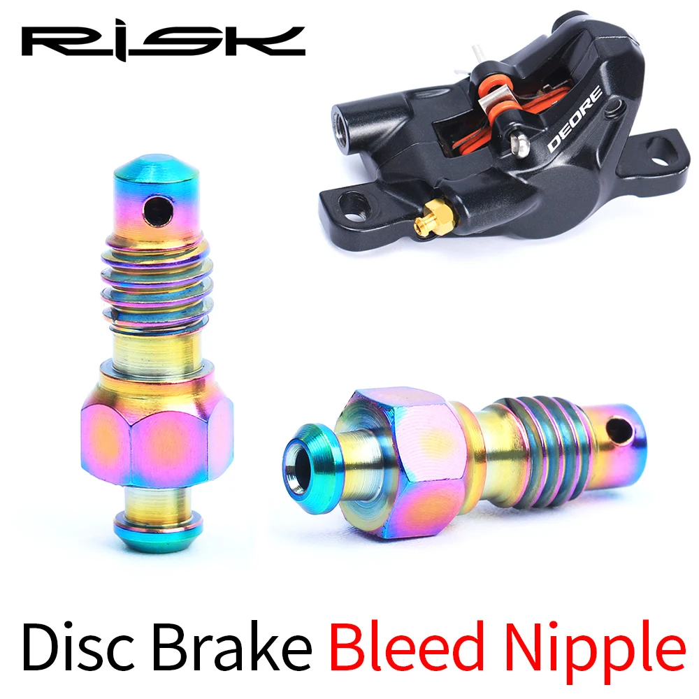 RISK 2pcs/box Mountain Bike Bicycle Titanium Alloy M6 Hydraulic