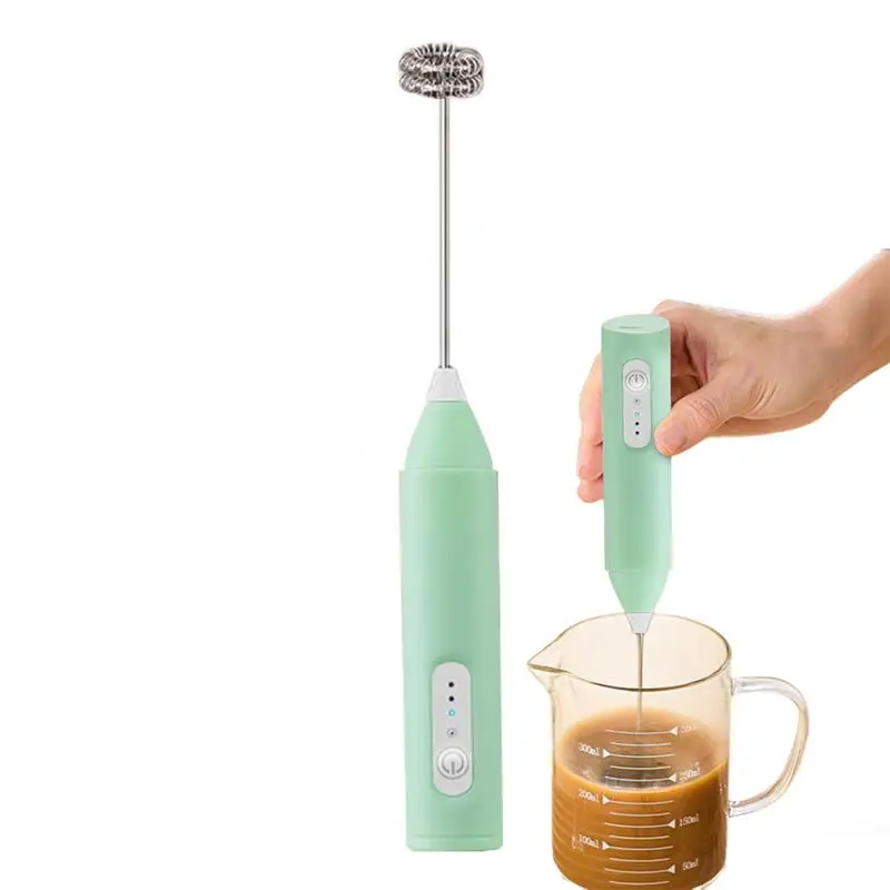 Milk Frother Handheld 3 Speeds Mini Milk Frother Wand Rechargeable Foam Maker For Quick Preparation Mini Blender For Drink Hot