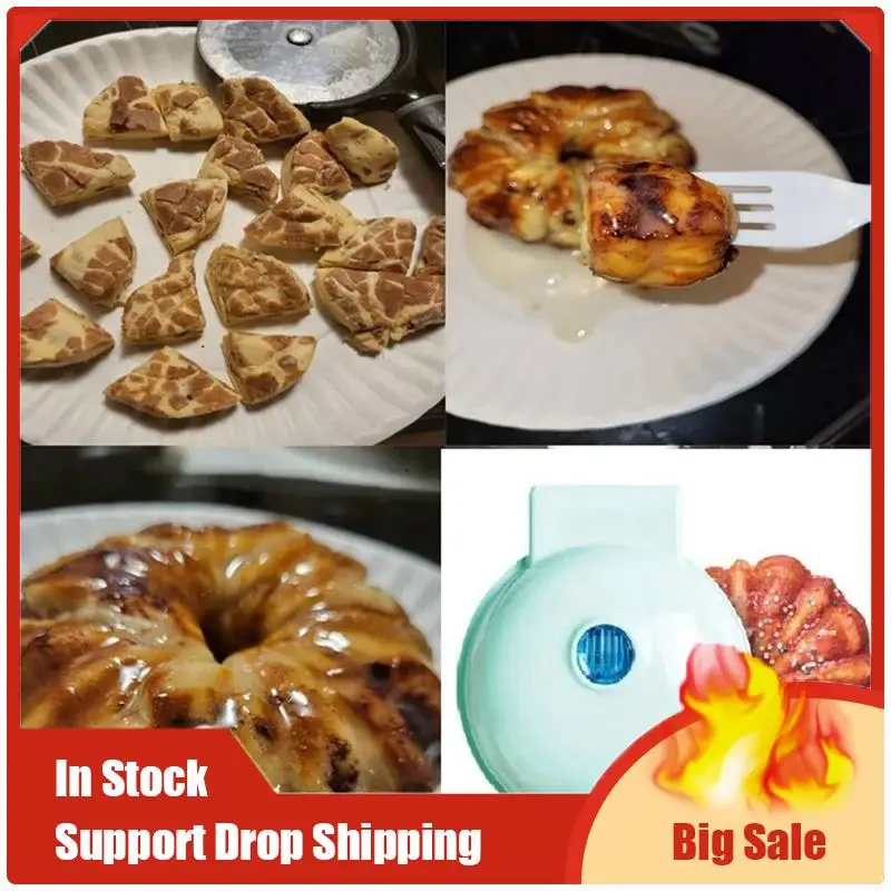 Top Deals Min Make-Waffle Household Pumpkin Pie Machine Children Breakfast Machine Mini Baking Mini