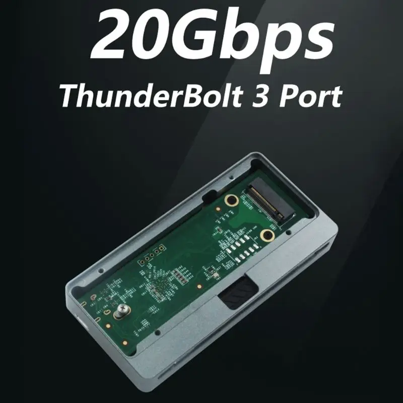 Tthunderbolt 3 m.2 nvme 20Gpbs Portable External Enclosure NVME TO  Type C3.1 USB3.1 M.2 PCIE U.2 SSD aluminium case