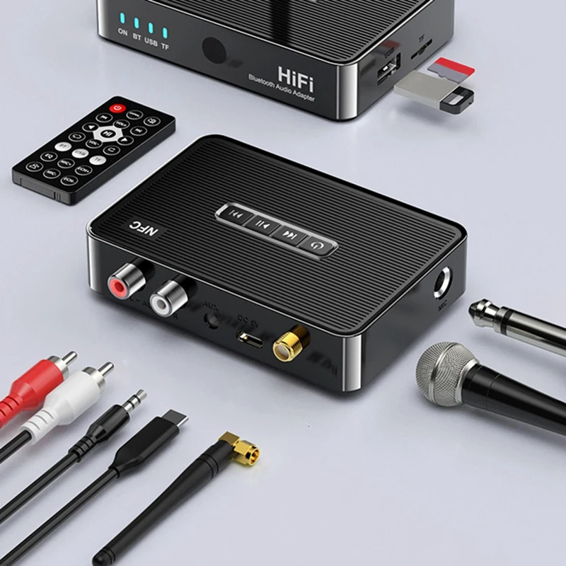 Bluetooth Audio Receiver Transmitter 5.1 NFC Stereo 3.5Mm AUX RCA Optical Hifi Bluetooth Audio Adapter With Remote