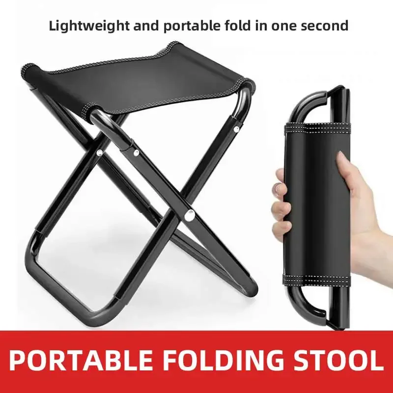 

Small Folding Stool for Camping Travel Bench Stool Portable Outdoor Mare Ultra Light Subway Train Picnic Fishing Chair Foldable