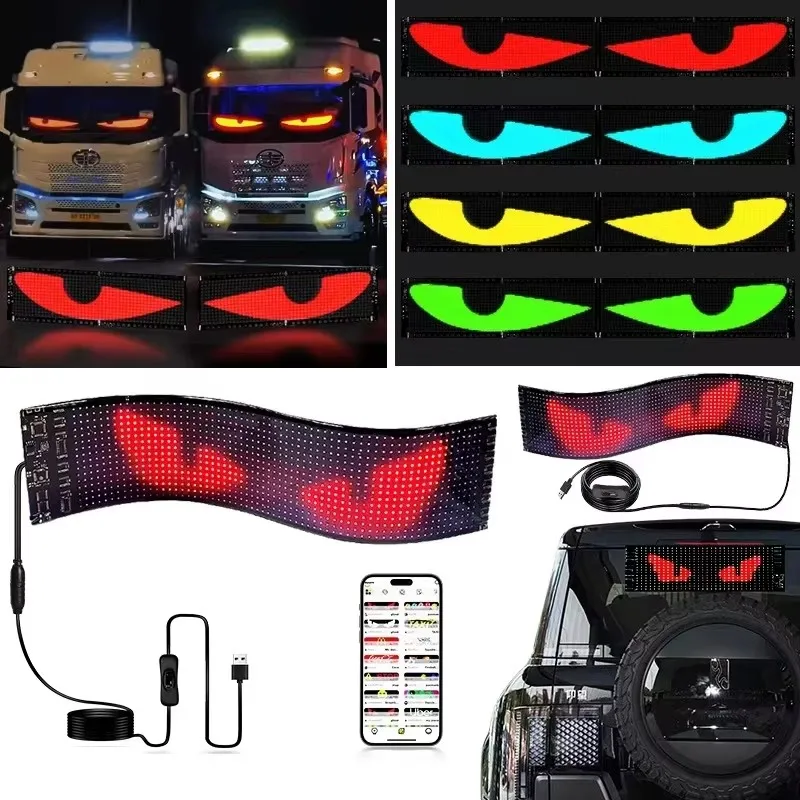 Car/Truck LED Matrix Pixel Panel Light led light led display light led signs led panel Bluetooth Smart App Control Scrolling Advertising Car Sign Animation