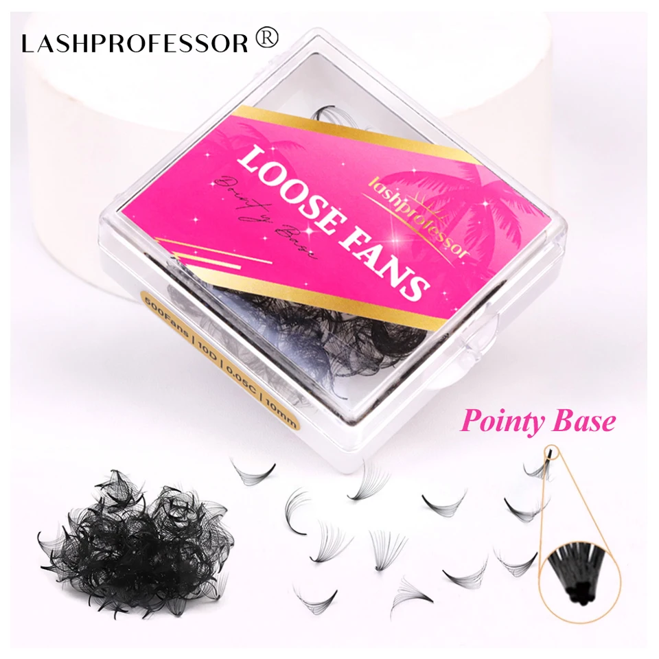 

Loose Fans Eyelash Extensions Pointy Base Premade Volume Fans Matte Black Russian Volume Professional Lash For Makeup Cilia Fans