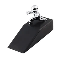 Heavy Duty Cast Iron Door Wedge, Little Man Door Stopper Door Stops Door Block, Creative Bookend Book Stopper 1