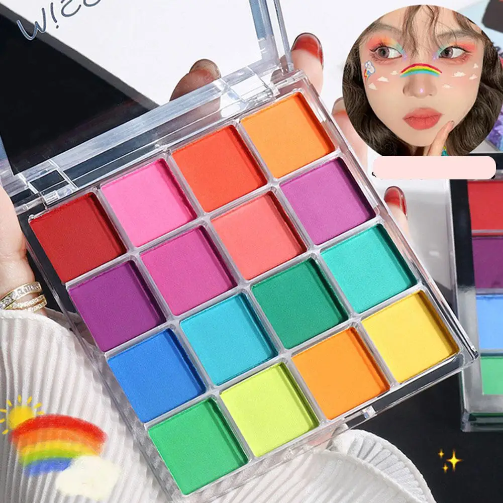 16-Farben-Lidschatten-Palette-Set, farbenfrohe, bezaubernde, schimmernde, perlmuttartige und matte Oberflächen, Augenschmink-Lidschatten-Palette in Erdtönen – Detail 3