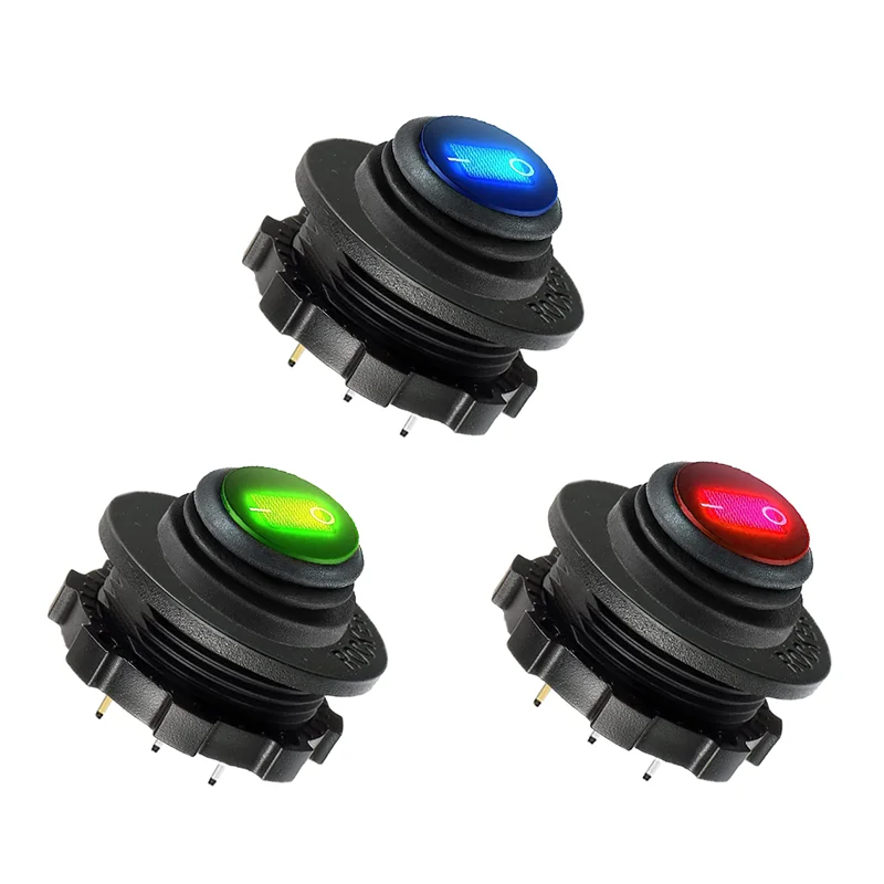 Pannello Interruttori 12V Auto - 3 Interruttori Bilanciere LED Blu, 20A, Per Auto E Barche - Foto 9