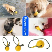 New Pet Dog Training Toy Ball Dog Rubber Ball Chew Bite Resistant Toy With Rope 2